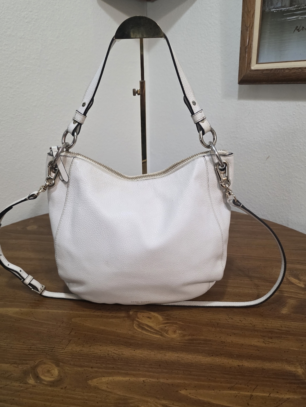 Henri Bendel  White Leather Shoulder Bag - Versatile Women's Tote